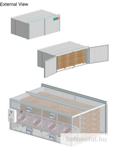 ISPM15 előírásnak megfelelő raklap hőkezelő kamra