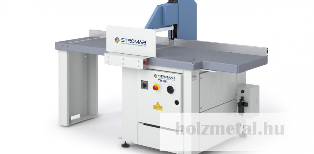 <!HTML KOD>PNEUMATIKUS DARABOLÓFŰRÉSZ "TR501"<br />HP 10, Ø 500 mm-es lap, keresztvágási kapacitás: 280x135 o 360x55 mm-es szelvény<br />TELJESÍTETT: <br />Munkalap mt.1 balra a pengétől<br />A mt.1 munkaasztal a pengétől jobbra<br />Lejtés a rövid vágások automatikus leeséséhez<br />Kétkezes indítórendszer<br />TCT penge<br />Elülső rögzített védelem (védőrács nélkül)